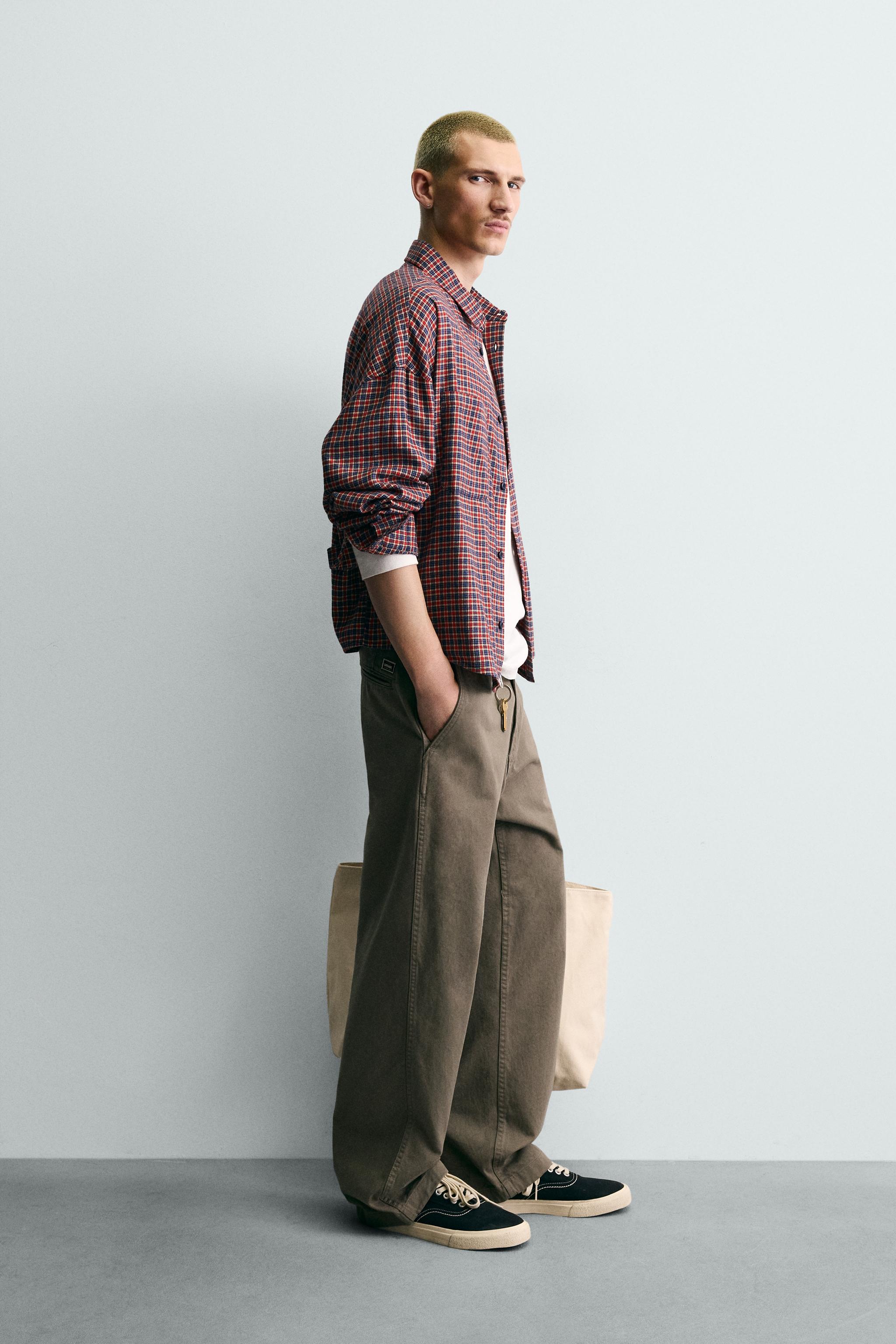 EMBROIDERED PLAID FLANNEL SHIRT